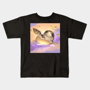 Sea Turtle Swimming Kids T-Shirt